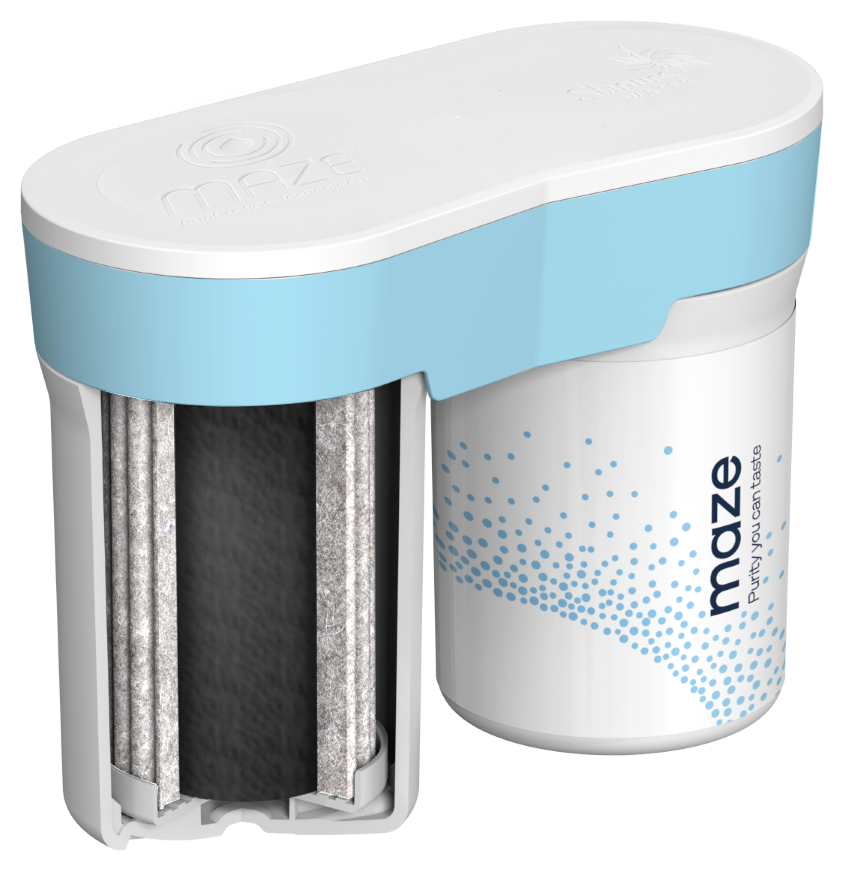 MAZE dual-cartridge filter